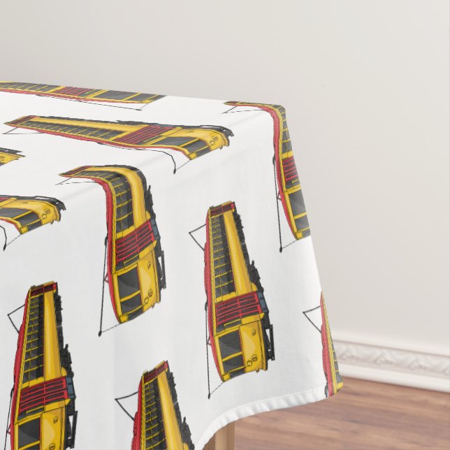 Mata trolley cartoon illustration tablecloth (In Situ)