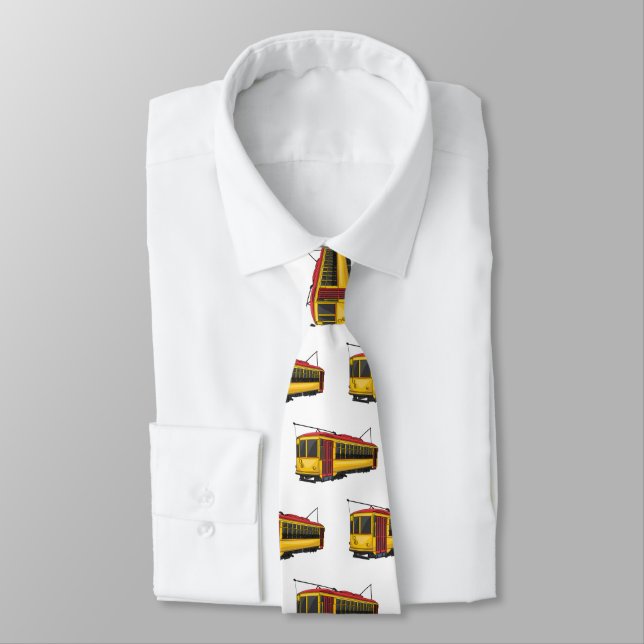 Mata trolley cartoon illustration tie (Tied)