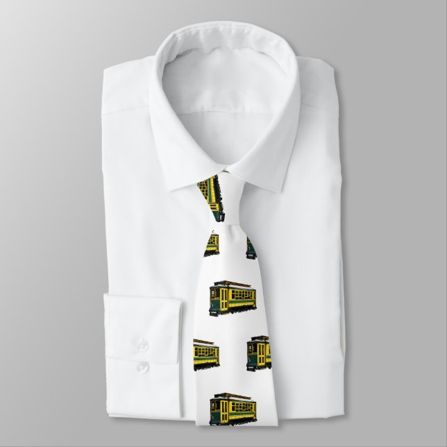 Mata trolley cartoon illustration tie (Tied)