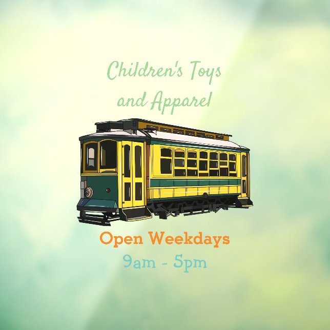 Mata trolley cartoon illustration window cling (Sheet 3)