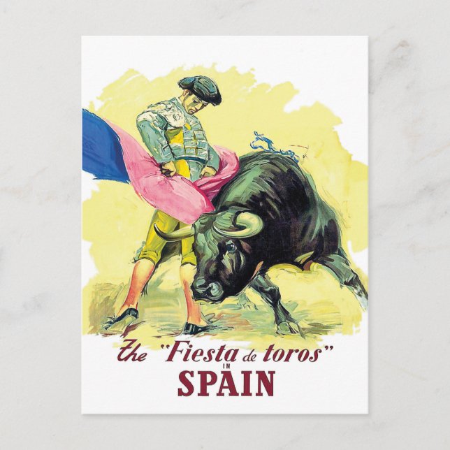 Matador bullfighting, fiesta de toros, Spain Postcard (Front)