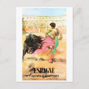 Matador Spain Vintage Travel Poster Restored Postcard