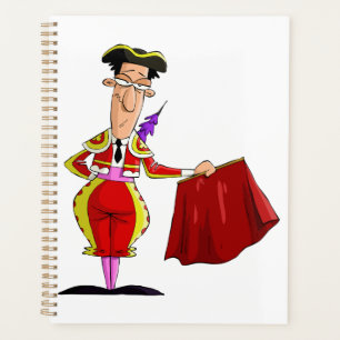 Matador with Red Cape Spanish Bullfighter Planner