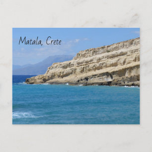 Matala Cliff Caves Postcard