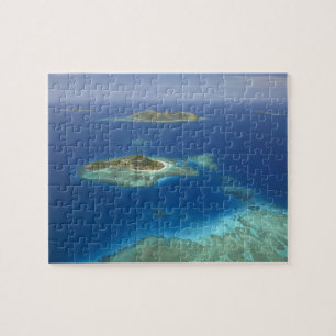 Matamanoa Island and coral reef, Mamanuca Island Jigsaw Puzzle