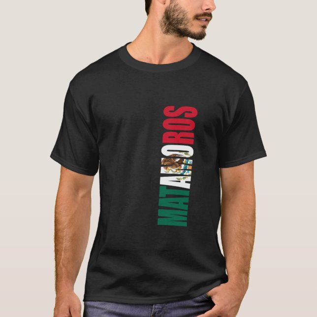 Matamoros Mexico Tamaulipas Mexican Flag City Long T-Shirt (Front)
