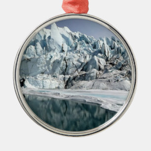 Matanuska Glacier Mouth Alaska Metal Tree Decoration