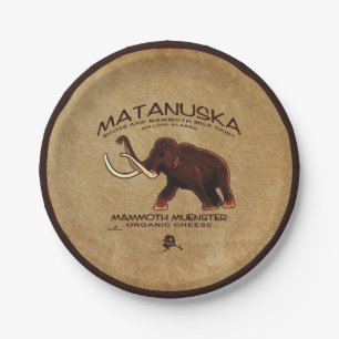 Matanuska Mammoth Muenster Cheese Paper Plate