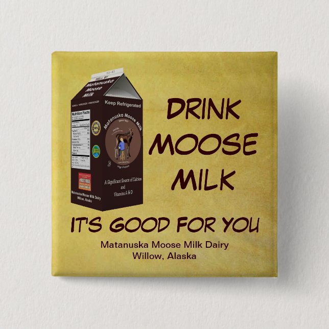 Matanuska Moose Milk 15 Cm Square Badge (Front)