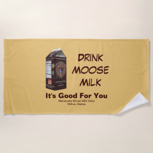 Matanuska Moose Milk Beach Towel