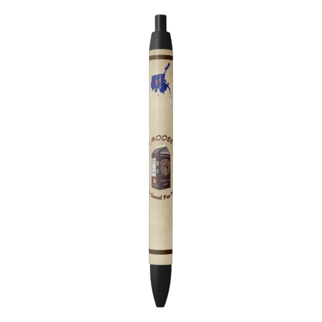 Matanuska Moose Milk Blue Ink Pen (Front Vertical)