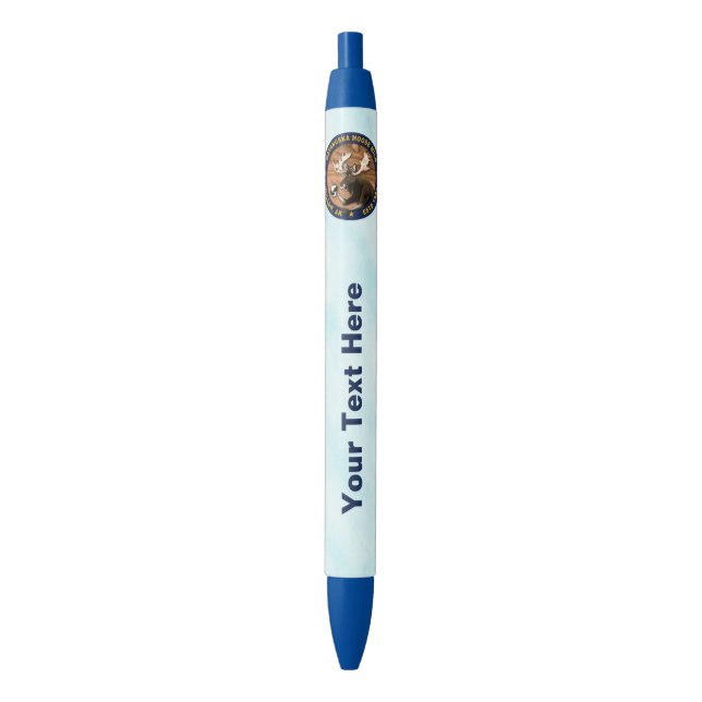 Matanuska Moose Milk Blue Ink Pen (Front Vertical)