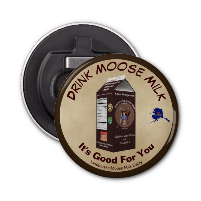 Matanuska Moose Milk Bottle Opener (Front)