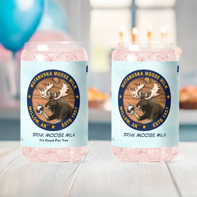 Matanuska Moose Milk Can Glass (Insitu (Baby Shower))