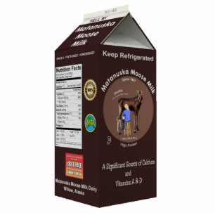 Matanuska Moose Milk Carton Photo Sculpture Magnet