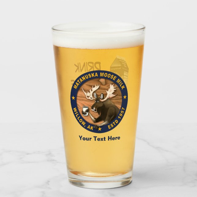 Matanuska Moose Milk  Glass (Front Filled)