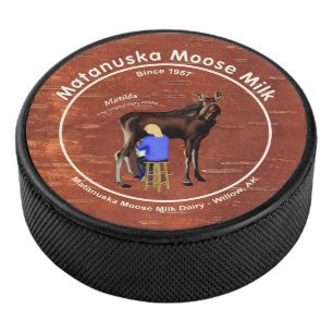 Matanuska Moose Milk Hockey Puck