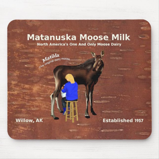 Matanuska Moose Milk Mouse Mat (Front)