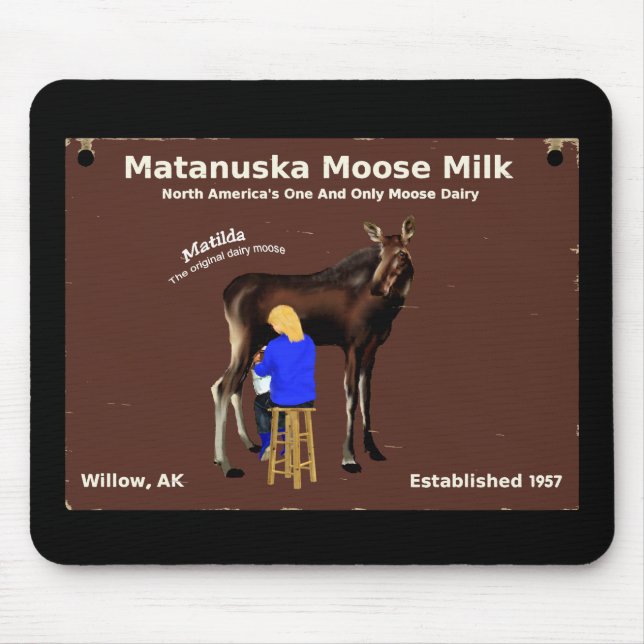 Matanuska Moose Milk Mouse Mat (Front)