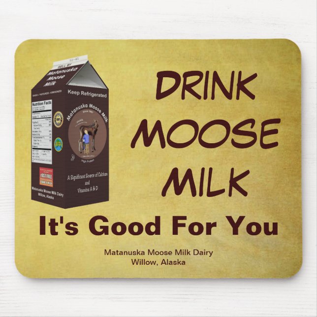 Matanuska Moose Milk Mouse Mat (Front)