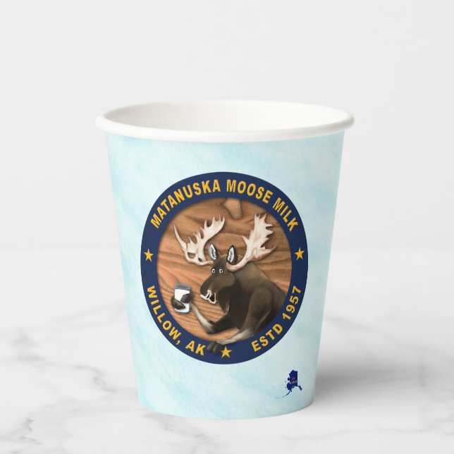 Matanuska Moose Milk Paper Cups (Front)