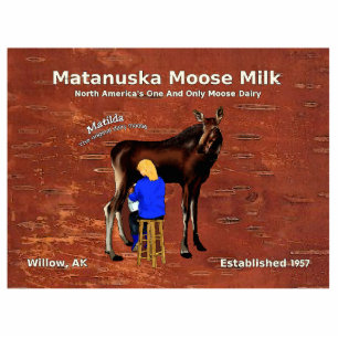 Matanuska Moose Milk Photo Sculpture Magnet