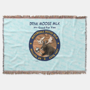 Matanuska Moose Milk Throw Blanket