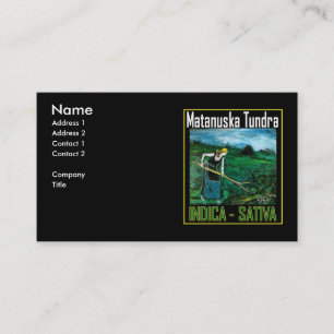 MATANUSKA TUNDRA INDICA SATIVA BUSINESS CARD
