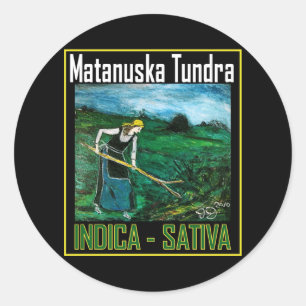 MATANUSKA TUNDRA INDICA SATIVA CLASSIC ROUND STICKER