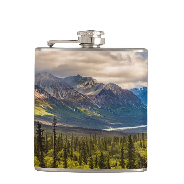 Matanuska valley, southcentral Alaska #2 Hip Flask (Front)
