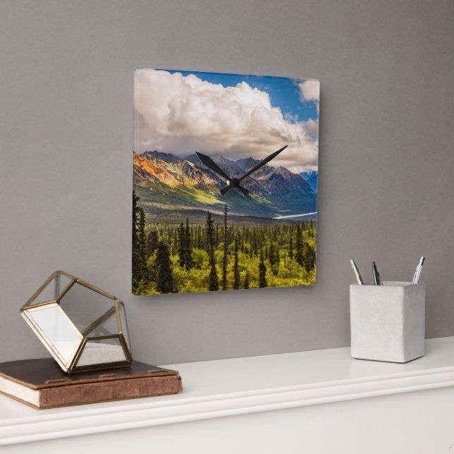 Matanuska valley, southcentral Alaska #2 Square Wall Clock (Office)