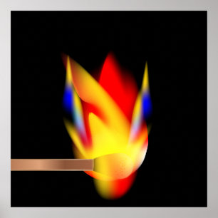 Match burning poster