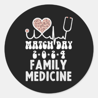 Match Day 2024 Future Doctor Residency Family Medi Classic Round Sticker