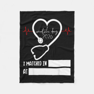Match Day 2026 Future Doctor Physician Residency F Fleece Blanket