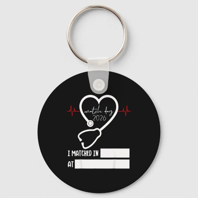Match Day 2026 Future Doctor Physician Residency F Key Ring (Front)