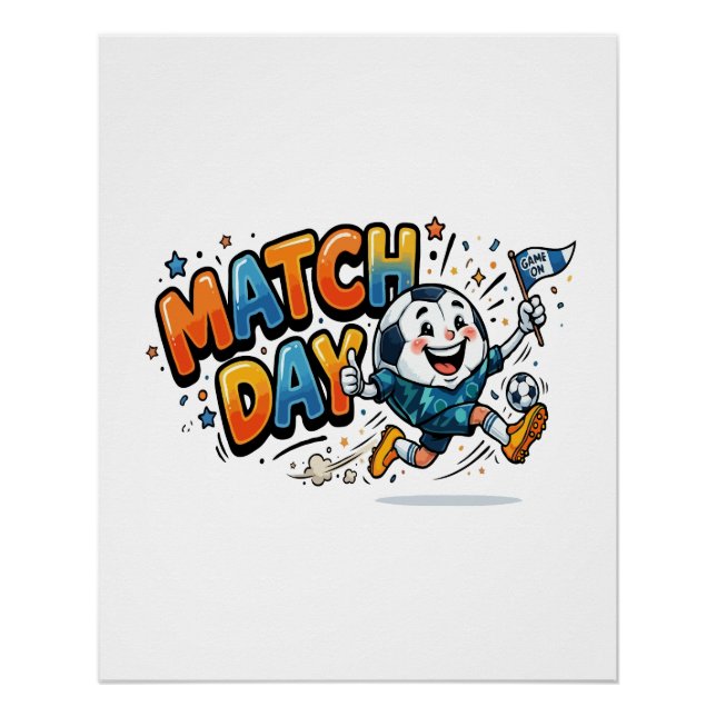 Match Day Fun Soccer Ball Poster (Front)