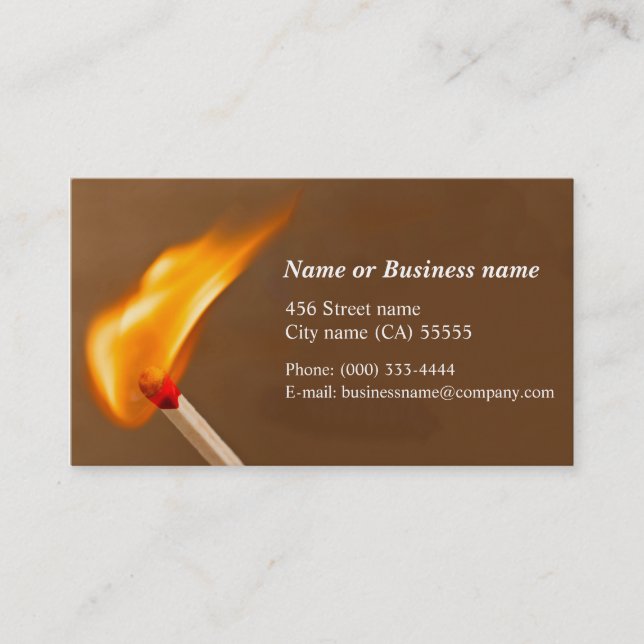 Match fire business card (Front)