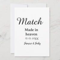 Match made in heaven add name date simple calligra