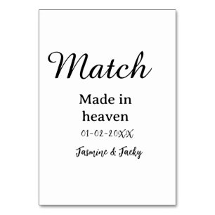 Match made in heaven add name date simple calligra table number