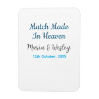 Match made in heaven blue black couple name date