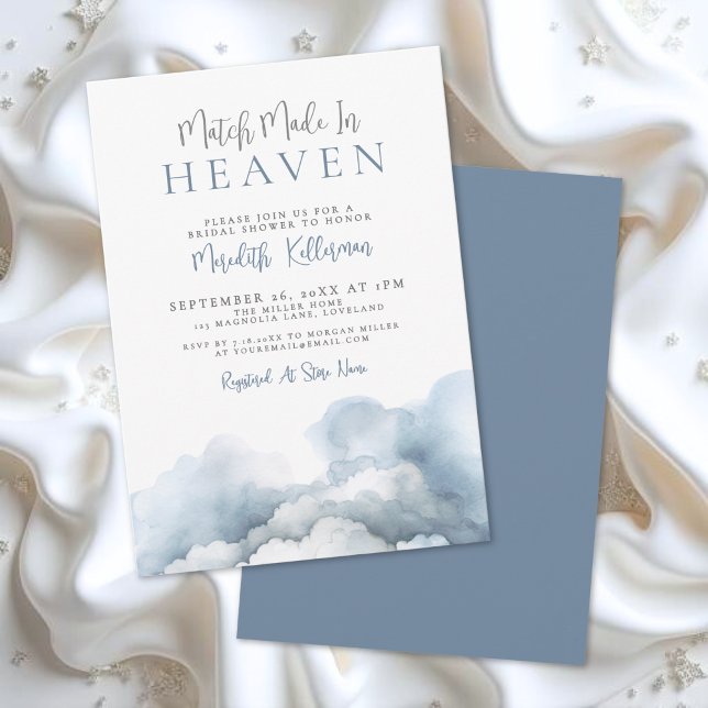 Match Made In Heaven Bridal Shower Invitation (Match Made In Heaven Bridal Shower Invitation)