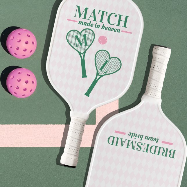 Match Made in Heaven Country Club Bridesmaid Gift Pickleball Paddle (Match made in heaven = perfect match, bridal shower/ bachelorette party bridesmaid gift, pickleball)