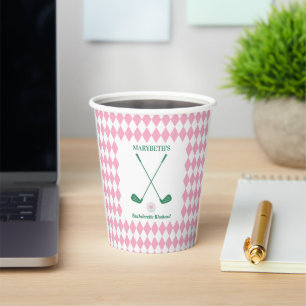 Match Made in Heaven Golf Bachelorette Paper Cups