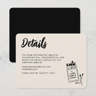 Match Made in Heaven Handwritten Enclosure Card