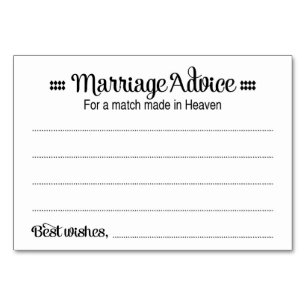 Match Made In Heaven Marriage Advice Cards
