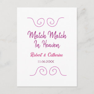 match made in heaven pink purple spanish border na postcard