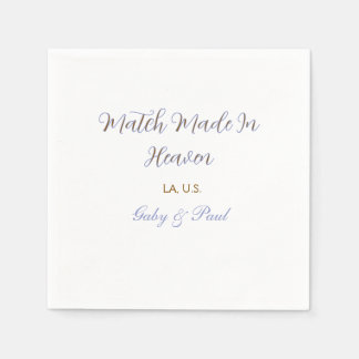 match made in heaven purple pastel golden name dat napkin