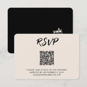 Match Made in Heaven RSVP QR Code Enclosure Card