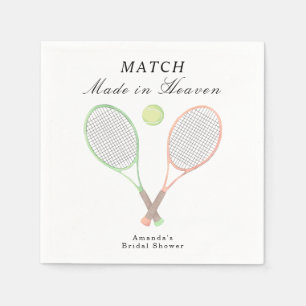 Match Made in Heaven Tennis Bridal Shower Napkin
