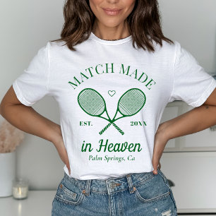 Match Made In Heaven Tennis Club Bachelorette T-Shirt